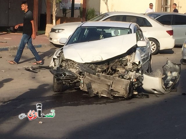  كفر قاسم : حادث طريق خطير قرب النصب التذكاري واصابة ثلاثة اشخاص بين المتوسطة والطفيفة 